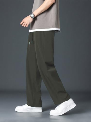 Greciilooks Lycra Track Pants For Men  Stretchable Loose Fit Gym Joggers | Korean Style Workout Pants With Trendy Gym & Streetwe