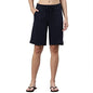 Enamor Essentials Womens Mid Rise Relaxed Fit 100% Cotton Knee Length Shorts Bermuda with Elasticated Waistband and Pockets - E