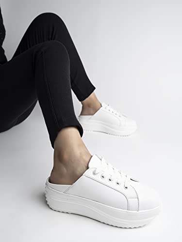 Shoetopia WomenS Slip-On Sneakers | Light Weight & Comfortable With Cushioned Footbed | Stylish Shoe Sneakers For Women White-E