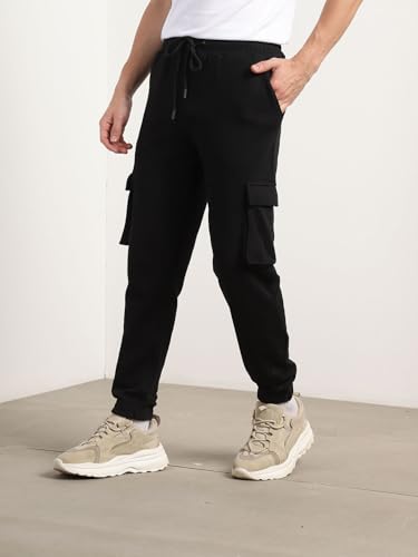 Nobero MenS Regular Sweatpants (1M-Bwjg-R0173-Aw_Black