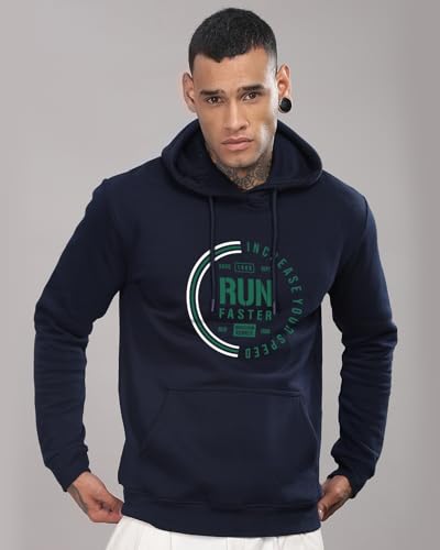 ADRO Men's Printed Hoodie | Cotton | Sky Blue | Size 30 | Model H24-FAST-SK