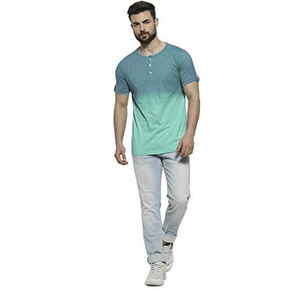 Campus Sutra Mens Multi-Coloured Colour-Blocked Half Sleeve Regular Fit T-Shirt for Casual Wear | Structured T-Shirt Crafted wi