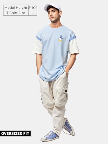 The Souled Store Official Disney: Donald Duck Attitude Men Oversized T-Shirts Multicolour