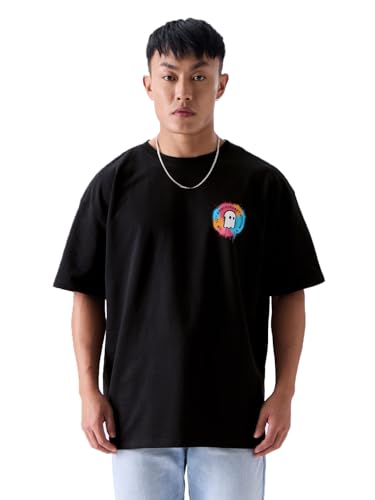 The Souled Store 10th Anniversary: Limited Edition Oversized T-Shirts Black