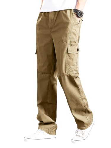 Tagas Men Cotton Cargo Trouser ||MenS Relaxed Fit Cargo|| MenS Multi Pocket Cargos Pants||Mc-16 Khakhi