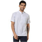 Fabindia Men'S Dobby Slim Fit Shirt (2123230White- White-Blue