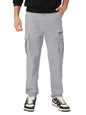 The Souled Store Solids: Stone Grey Men and Boys Straight Fit Cargo Pants Solid Pants