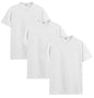 ADRO Men's Solid Regular Fit T-Shirt (RCM3-PLN-WH-WH-WH_White