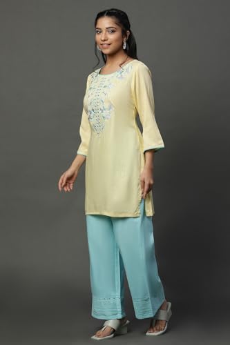 Aurelia WomenS Viscose Regular Kurti (24Fea30477-607039_Mellow Yellow
