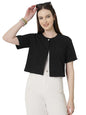 Style Quotient Women Black Knit Shrug