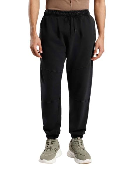 Nobero MenS Relaxed Track Pants (1M-Bwjg-R0094_Black