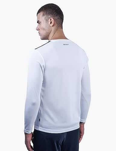 REVOLT Solid Slim Fit Men's Soft & Comfortable Round Neck T-Shirt-Full Sleeve, Logo Branding