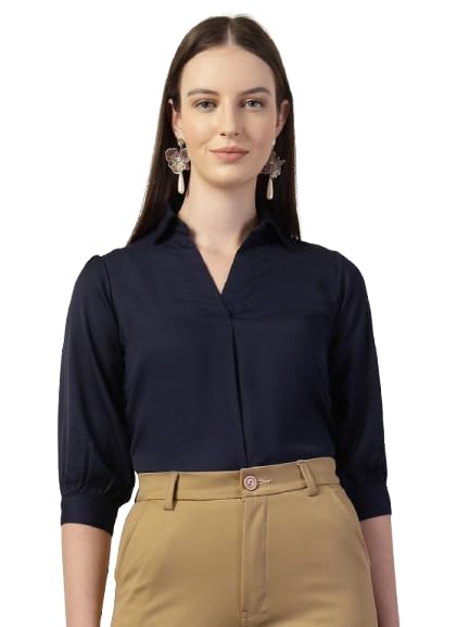 Style Quotient Women Navy Formal Top
