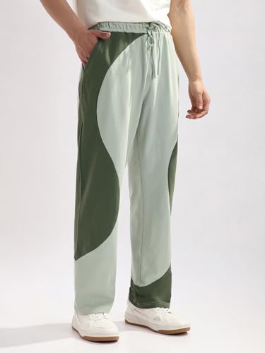 Nobero MenS Straight Sweatpants (1M-Bwjg-R0188_Sage Green