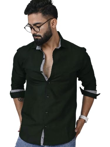 Tee Projekt Mens Long Sleeve Button Down Shirt for Men Collared Casual Formal Soild Shirt