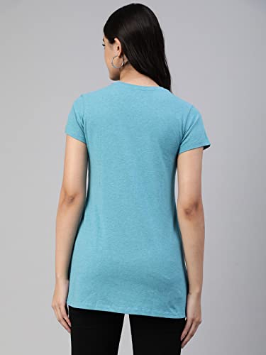 Lyra Pure Cotton Round Neck Long Printed T-Shirt For Women