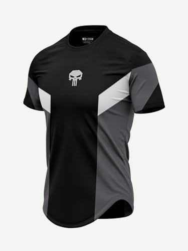 The Souled Store Official Punisher : One Man Army Printed Regular Fit Cotton Short Sleeve Round Neck Drop Cut T-Shirts For Men A