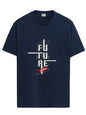 ADRO Men's Graphic Printed 100% Cotton T-Shirt - Regular Fit, Printed T-Shirts for Men (RN24-FTR-NB_Navy_XL)