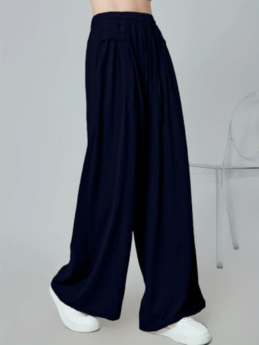 Greciilooks Regular Women Trouser (Gl-W.Trouser-Tr1178_Navy Blue