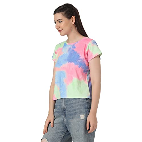 Greciilooks Womens Lycra Regular Fit Jeans Tops (Pink, X-Large)