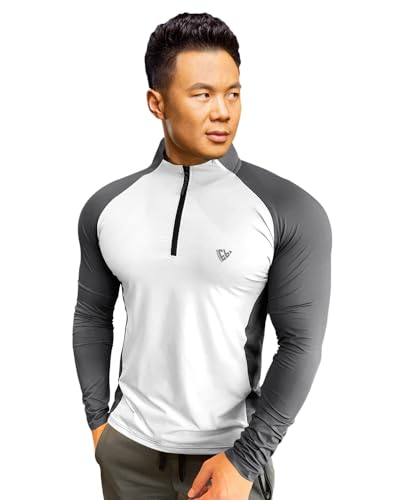 EYEBOGLER Men High Neck ColourBlocked Full Sleeve Regualr Fit T-Shirt