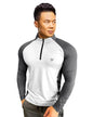 EYEBOGLER Men High Neck ColourBlocked Full Sleeve Regualr Fit T-Shirt