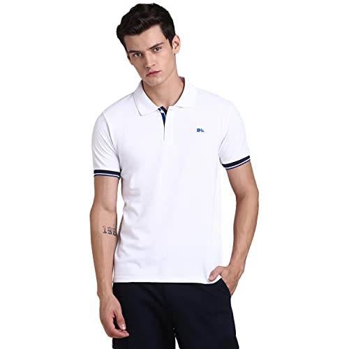 Dennis Lingo MenS Slim Fit White Polo T-Shirt