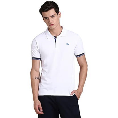Dennis Lingo MenS Slim Fit White Polo T-Shirt