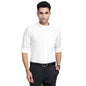 Turtle Men 100% Cotton Regular Fit Solid Full Sleeve Formal Shirt White