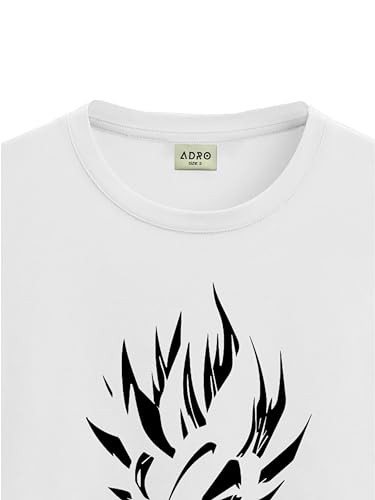 ADRO Men's Solid Regular Fit T-Shirt (RN24-GOK-WH_White