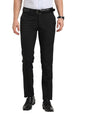 Turtle Men Black Ultra Slim Fit Flat Front Solid Polyviscose Formal Trouser