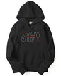 ADRO Men's Cotton Neck Hooded Sweatshirt (H22-M-STF-BL_Black_XL)