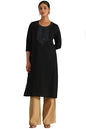 Soch Womens Pure Cotton Embroidered Regular Kurta (CWS5KU61166_Black