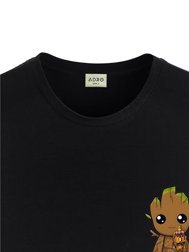 ADRO Tshirt for Men | Anime T Shirt for Men | 100% Cotton Tshirt | Graphic Printed T-Shirt | Chest Printed Tshirt | Groot Anime