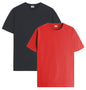 ADRO Mens T Shirts | Solid Tshirts for Men | Pure Cotton Lycra Fabric | 4 Way Stretch Smart tech Tshirt | Pack of 2 Round Neck T