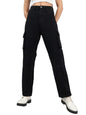 Style Quotient Women Black Relaxed Fit High Rise Cargos