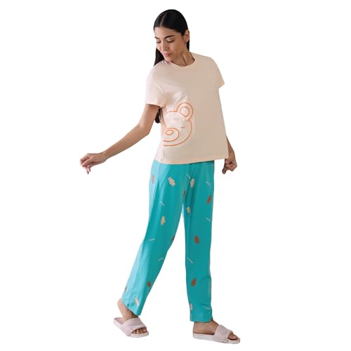 Sweet Dreams Women Solid Pyjama Set