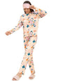Sweet Dreams Women Printed Pyjama Set Peach
