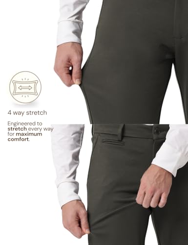 Fyltr MenS Casual Trousers - Fourway Stretch Pants | Slim Fit | Trousers For Men | Stretchable Formal Pant Trouser | Soft & Comf