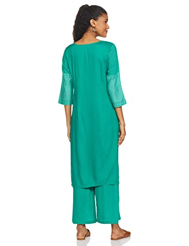 Green Printed Kurta-Palazzo Set
