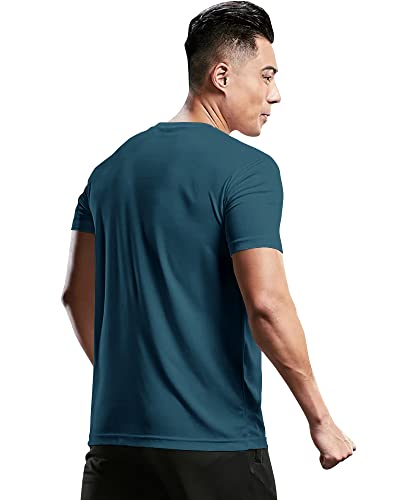 EYEBOGLER Mens Round Neck Half Sleeve Solid Dry Fit T-Shirt Pack of 2