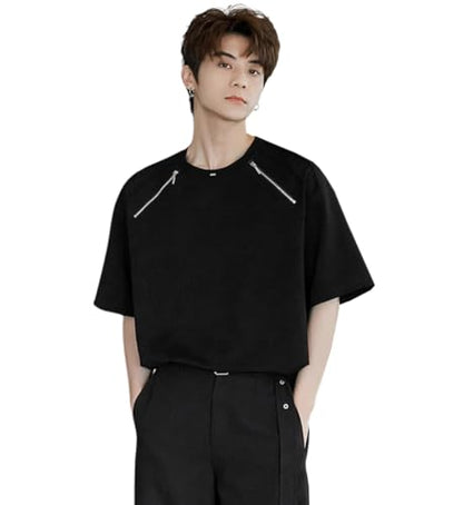 Leriya Fashion Regular Fit Men T-Shirt (LF-MT-1142_Black