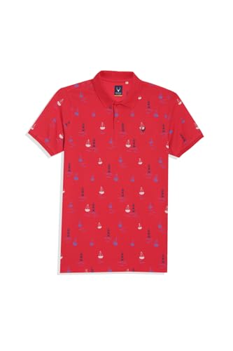 Allen Solly Boys Regular Fit Relaxed Fit Printed Casual Cotton Polo Shirt