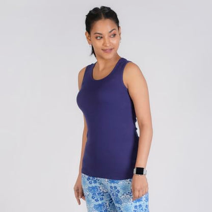Rupa Colors Playsure Solid 100% Combed Cotton Rib Fabric, Womens Tank Top, Sleeveless Pack of 1
