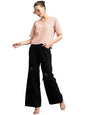 Style Quotient Women Peach Lace Casual Shirt Style Top
