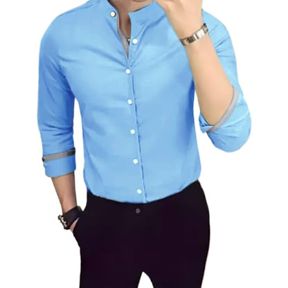Tee Projekt Casual Cotton Long Sleeve Shirt for Men Formal Wear Regular Wear