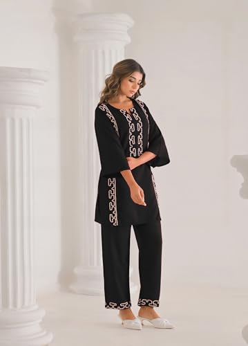 SHIENZY Ethnic Co-Ord Set | Casual Pant Top for Women | Fancy Kurta Set | Full Dress Pair | Stylish Kurti Outfit | Co-Ordination