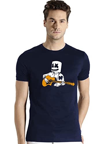 ADRO Mens Graphic Printed T-Shirts (RNR-M-MMG-NB_Navy)