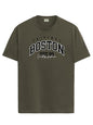ADRO Mens Printed T Shirt - Premium Cotton Graphic Printed Tshirt - Olive T-Shirt - RN24-BOST-OL-XL