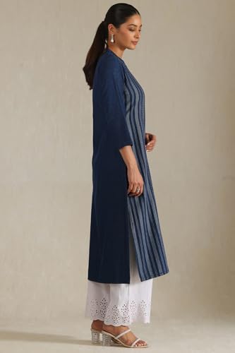 Soch WomenS Denim Polka Dots Regular Kurta (Cws5Ku61235_Indigo